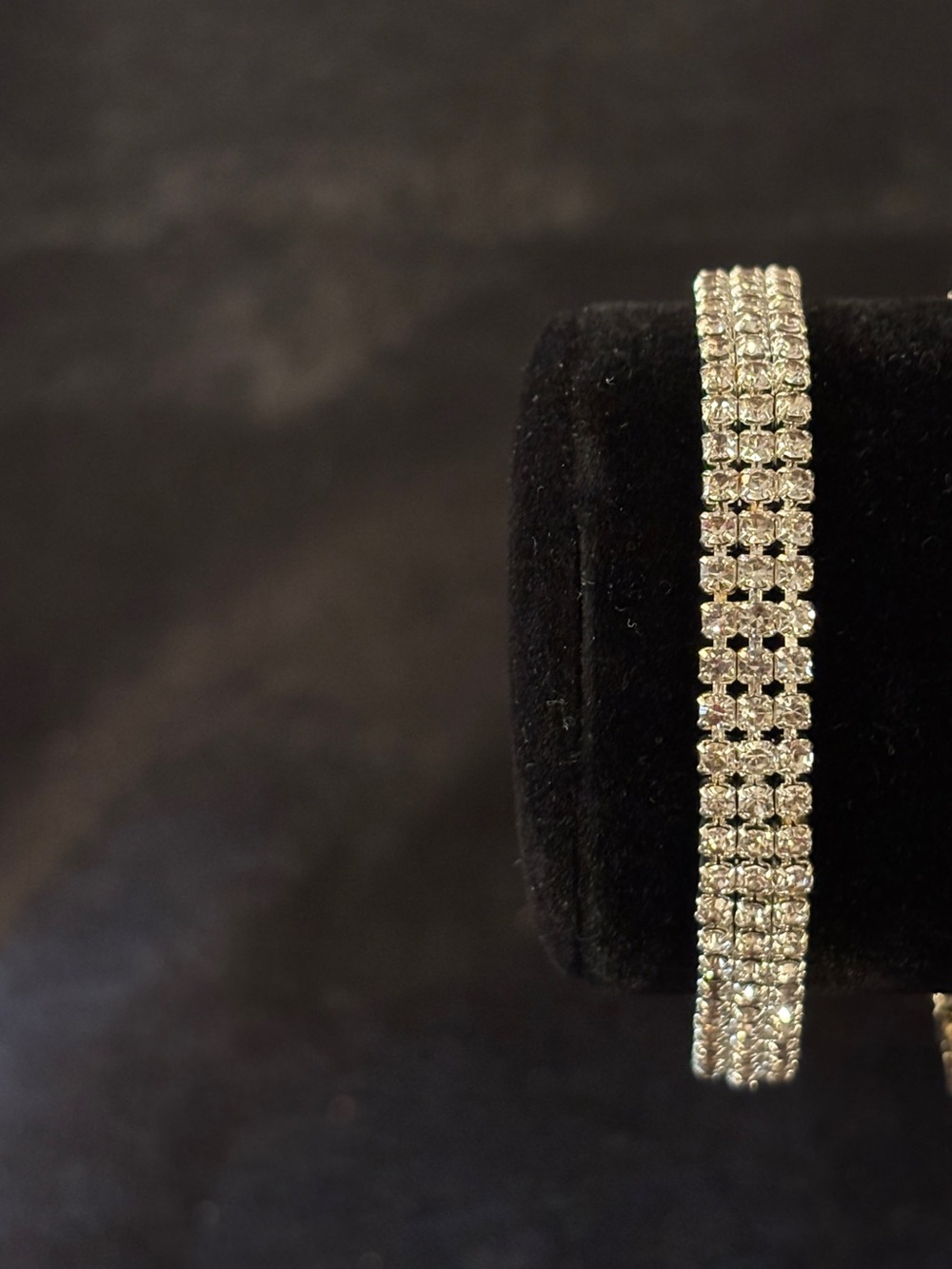 7.8mm Silver Triple Tennis CZ Bracelet 8in. - Picture 4 of 16